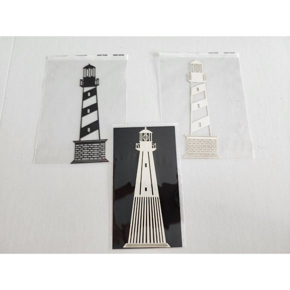 Scrapbooking DieCut Shape - Stamping Station LOT 3 . LIGHTHOUSES New Vintage #24 - Picture 1 of 4
